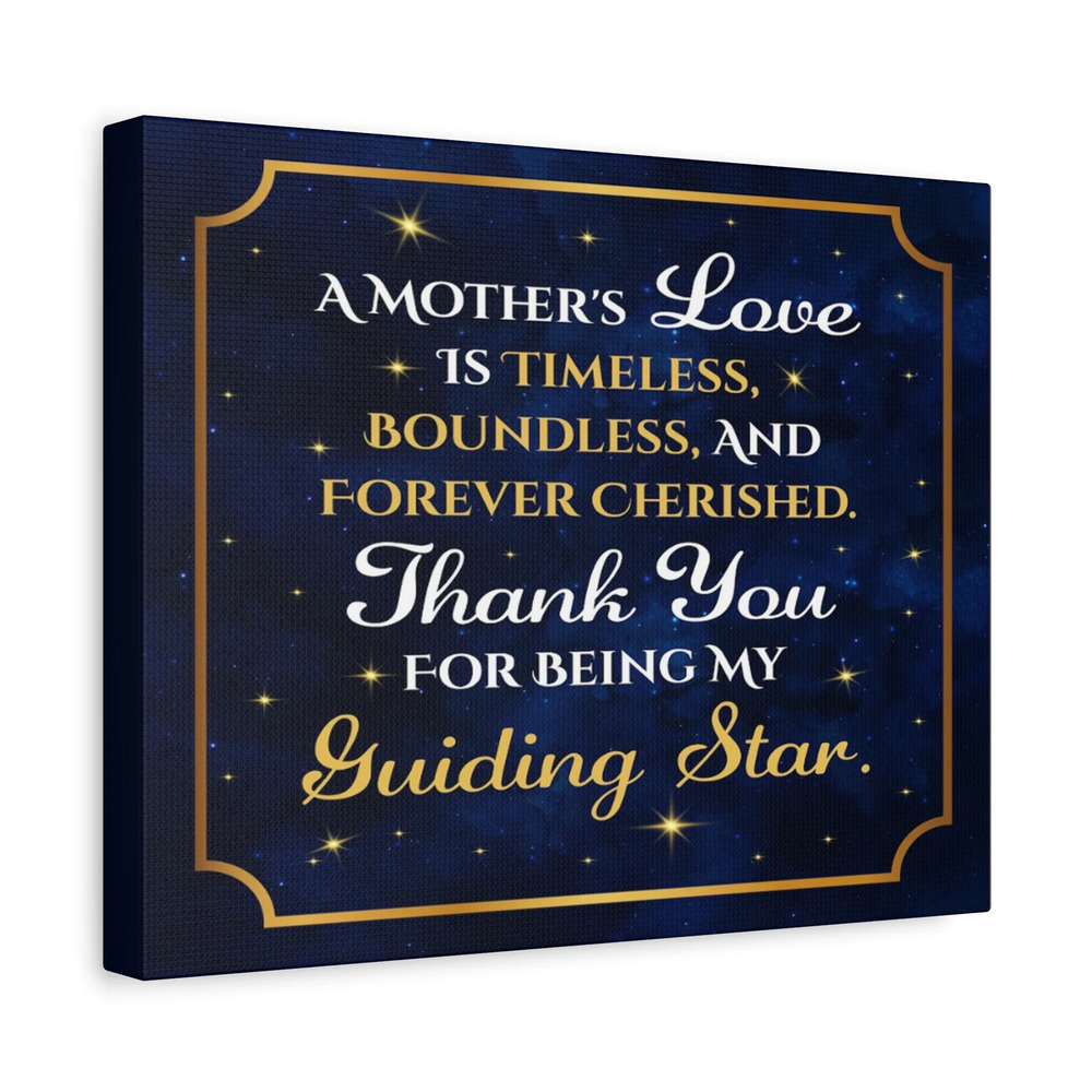 To Mom Thank You for Being My Guiding Star Custom Canvas Wall Art